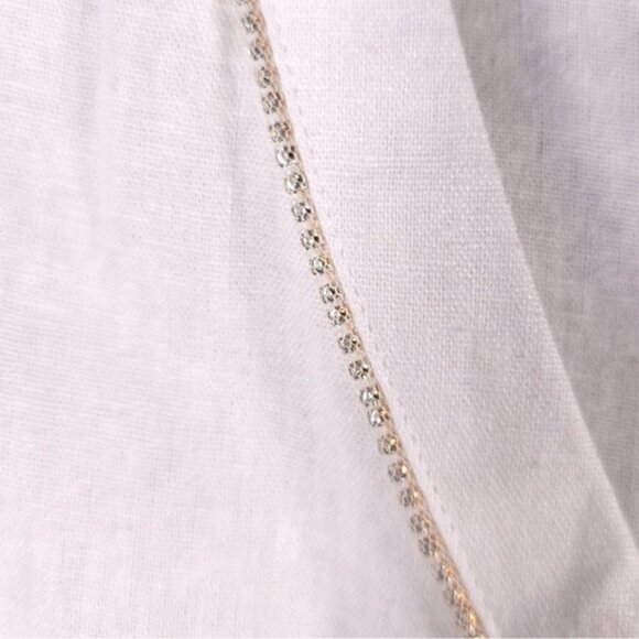 NWOT Joie LINEN Blend Rhinestone VNeck Sleeveless ColorBlock Maxi Dress S, M - Picture 7 of 9